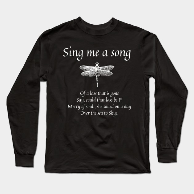 Sing Me A Song - White for dark background Long Sleeve T-Shirt by Tee's Tees